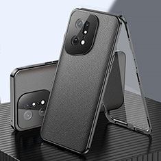 Oppo Find X5 5G用360度 フルカバー ケース 高級感 手触り良い アルミメタル 製の金属製 Oppo ブラック