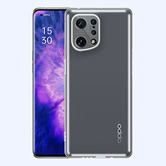 Oppo Find X5 Pro 5G用極薄ソフトケース シリコンケース 耐衝撃 全面保護 クリア透明 T06 Oppo クリア