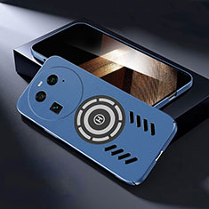Oppo Find X6 5G用ハードケース プラスチック 質感もマット カバー Mag-Safe 磁気 Magnetic Oppo ネイビー