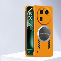 Oppo Find X6 5G用ハードケース プラスチック 質感もマット フレームレス カバー Mag-Safe 磁気 Magnetic S01 Oppo オレンジ