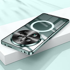 Oppo Find X6 5G用ケース 高級感 手触り良い メタル兼プラスチック バンパー LK1 Oppo グリーン