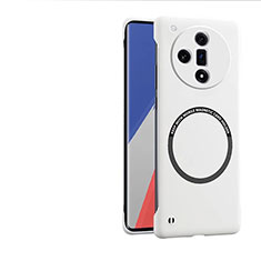 Oppo Find X7 5G用ハードケース プラスチック 質感もマット フレームレス カバー Mag-Safe 磁気 Magnetic Oppo ホワイト