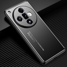 Oppo Find X7 5G用ケース 高級感 手触り良い アルミメタル 製の金属製 兼シリコン カバー JL2 Oppo ブラック