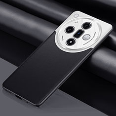Oppo Find X7 5G用ケース 高級感 手触り良いレザー柄 QK1 Oppo ブラック