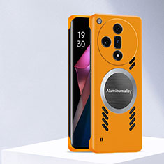 Oppo Find X7 5G用ハードケース プラスチック 質感もマット フレームレス カバー Mag-Safe 磁気 Magnetic S01 Oppo オレンジ