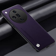 Oppo Find X7 Ultra 5G用ケース 高級感 手触り良いレザー柄 S02 Oppo パープル