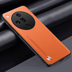 Oppo Find X7 Ultra 5G用ケース 高級感 手触り良いレザー柄 S02 Oppo オレンジ