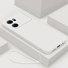 Oppo K10 5G用360度 フルカバー極薄ソフトケース シリコンケース 耐衝撃 全面保護 バンパー S04 Oppo ホワイト