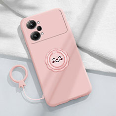 Oppo K10 Pro 5G用極薄ソフトケース シリコンケース 耐衝撃 全面保護 アンド指輪 マグネット式 バンパー S01 Oppo ピンク