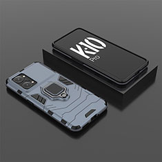 Oppo K10 Pro 5G用ハイブリットバンパーケース プラスチック アンド指輪 マグネット式 S02 Oppo ネイビー