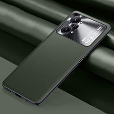 Oppo K10 Pro 5G用ケース 高級感 手触り良いレザー柄 S01 Oppo オリーブグリーン