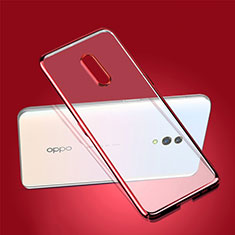 Oppo K3用極薄ケース プラスチック クリア透明 カバー Oppo レッド