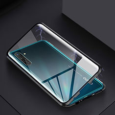 Oppo K5用ケース 高級感 手触り良い アルミメタル 製の金属製 360度 フルカバーバンパー 鏡面 カバー Oppo ブラック