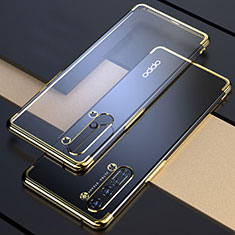 Oppo K7 5G用極薄ソフトケース シリコンケース 耐衝撃 全面保護 クリア透明 H03 Oppo ゴールド