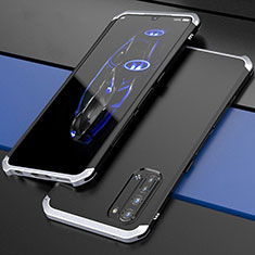 Oppo K7 5G用ケース 高級感 手触り良い アルミメタル 製の金属製 カバー Oppo シルバー・ブラック