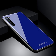 Oppo K7 5G用ハイブリットバンパーケース プラスチック 鏡面 カバー T01 Oppo ネイビー