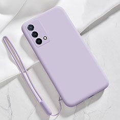 Oppo K9 5G用360度 フルカバー極薄ソフトケース シリコンケース 耐衝撃 全面保護 バンパー S03 Oppo ラベンダー