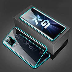 Oppo K9 5G用ケース 高級感 手触り良い アルミメタル 製の金属製 360度 フルカバーバンパー 鏡面 カバー P01 Oppo グリーン