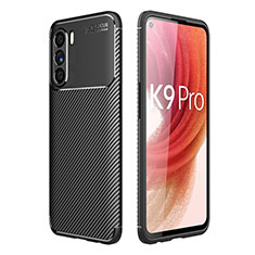 Oppo K9 Pro 5G用シリコンケース ソフトタッチラバー ツイル カバー Oppo ブラック
