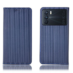 Oppo K9 Pro 5G用手帳型 レザーケース スタンド カバー H23P Oppo ネイビー