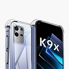 Oppo K9X 5G用極薄ソフトケース シリコンケース 耐衝撃 全面保護 クリア透明 T02 Oppo クリア