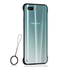Oppo R15X用ハードカバー クリスタル クリア透明 S04 Oppo ブラック