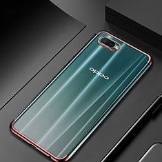 Oppo R15X用極薄ソフトケース シリコンケース 耐衝撃 全面保護 クリア透明 S01 Oppo ローズゴールド