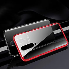 Oppo R17 Pro用ケース 高級感 手触り良い アルミメタル 製の金属製 360度 フルカバーバンパー 鏡面 カバー T06 Oppo レッド