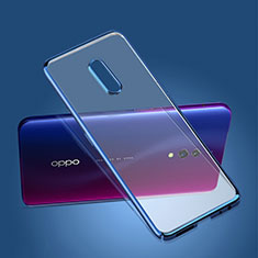 Oppo Realme X用極薄ケース プラスチック クリア透明 カバー Oppo ネイビー