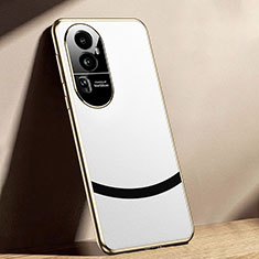 Oppo Reno10 Pro+ Plus 5G用ケース 高級感 手触り良いレザー柄 JB4 Oppo ホワイト