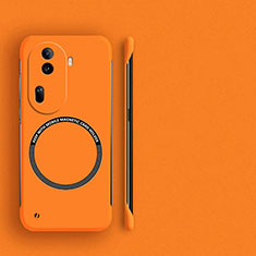 Oppo Reno11 Pro 5G用ハードケース プラスチック 質感もマット フレームレス カバー Mag-Safe 磁気 Magnetic Oppo オレンジ
