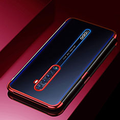 Oppo Reno2用極薄ソフトケース シリコンケース 耐衝撃 全面保護 クリア透明 H03 Oppo レッド