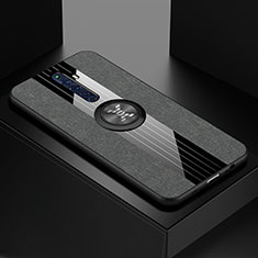Oppo Reno2 Z用極薄ソフトケース シリコンケース 耐衝撃 全面保護 アンド指輪 マグネット式 バンパー A01 Oppo ブラック