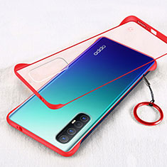 Oppo Reno3 Pro用ハードカバー クリスタル クリア透明 H01 Oppo レッド