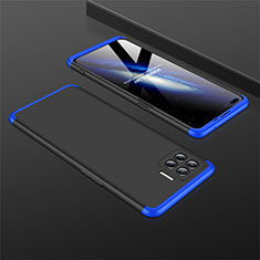 Oppo Reno4 Lite用ハードケース プラスチック 質感もマット 前面と背面 360度 フルカバー M01 Oppo ネイビー・ブラック