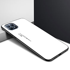 Oppo Reno4 SE 5G用ハイブリットバンパーケース プラスチック 鏡面 カバー Oppo ホワイト