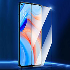 Oppo Reno5 5G用強化ガラス フル液晶保護フィルム Oppo ブラック