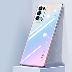 Oppo Reno5 Pro 5G用極薄ソフトケース シリコンケース 耐衝撃 全面保護 クリア透明 Z02 Oppo クリア