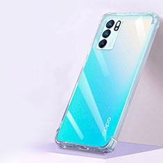 Oppo Reno6 5G用極薄ソフトケース シリコンケース 耐衝撃 全面保護 クリア透明 T10 Oppo クリア