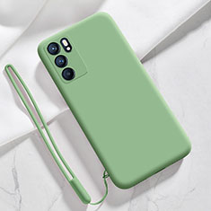 Oppo Reno6 5G用360度 フルカバー極薄ソフトケース シリコンケース 耐衝撃 全面保護 バンパー S03 Oppo ライトグリーン