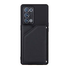 Oppo Reno6 Pro 5G用ケース 高級感 手触り良いレザー柄 Y01B Oppo ブラック