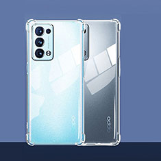 Oppo Reno6 Pro 5G用極薄ソフトケース シリコンケース 耐衝撃 全面保護 クリア透明 T09 Oppo クリア