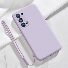 Oppo Reno6 Pro 5G用360度 フルカバー極薄ソフトケース シリコンケース 耐衝撃 全面保護 バンパー S03 Oppo ラベンダー