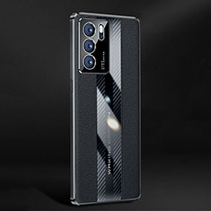 Oppo Reno6 Pro 5G India用ケース 高級感 手触り良いレザー柄 JB3 Oppo ブラック