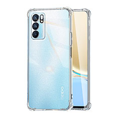 Oppo Reno6 Pro 5G India用極薄ソフトケース シリコンケース 耐衝撃 全面保護 クリア透明 T04 Oppo クリア