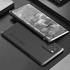 Oppo Reno6 Pro 5G India用360度 フルカバー ケース 高級感 手触り良い アルミメタル 製の金属製 Oppo ブラック