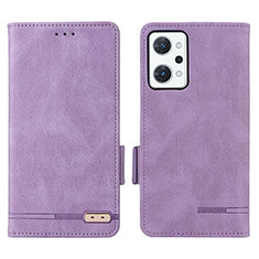 Oppo Reno7 A用手帳型 レザーケース スタンド カバー L03Z Oppo パープル