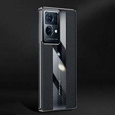Oppo Reno7 Pro 5G用ケース 高級感 手触り良いレザー柄 JB3 Oppo ブラック