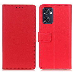 Oppo Reno7 SE 5G用手帳型 レザーケース スタンド カバー M08L Oppo レッド