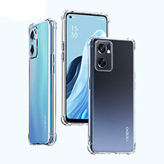 Oppo Reno7 SE 5G用極薄ソフトケース シリコンケース 耐衝撃 全面保護 クリア透明 T09 Oppo クリア